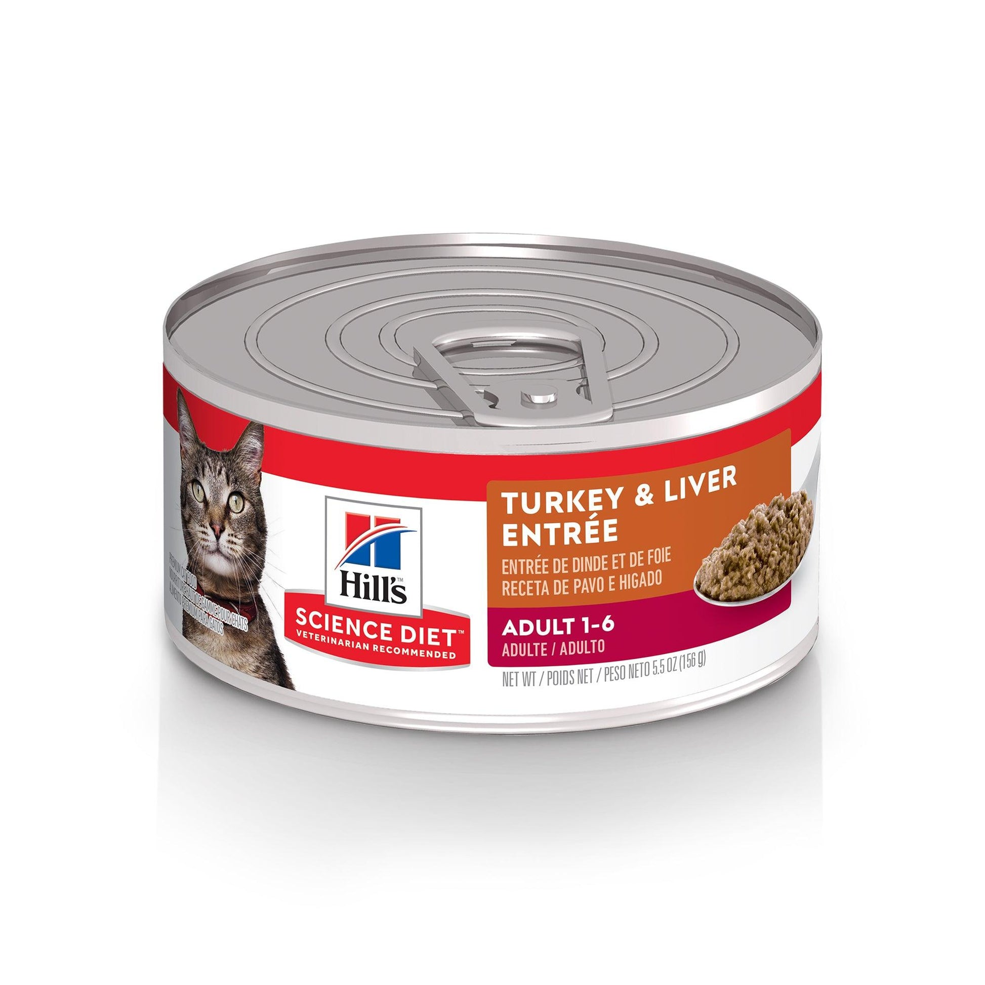 Hill's Science Diet Canned Cat Food Adult Turkey & Liver - 156g - Canned Cat Food - Hill's Science Diet - PetMax Canada