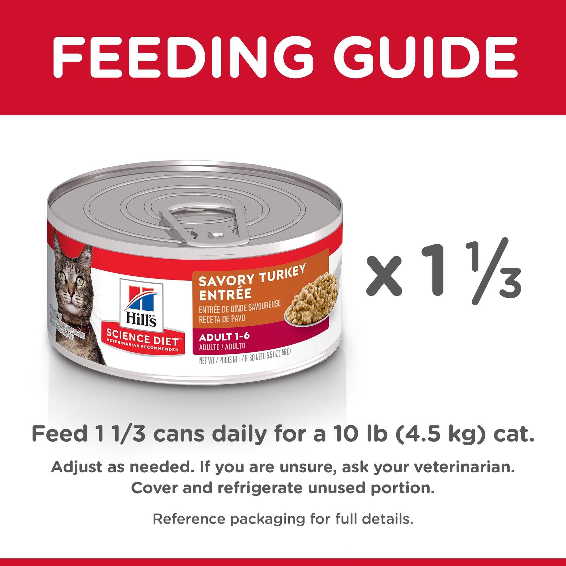 Hill's Science Diet Canned Cat Food Adult Turkey Entrée - 156g - Canned Cat Food - Hill's Science Diet - PetMax Canada