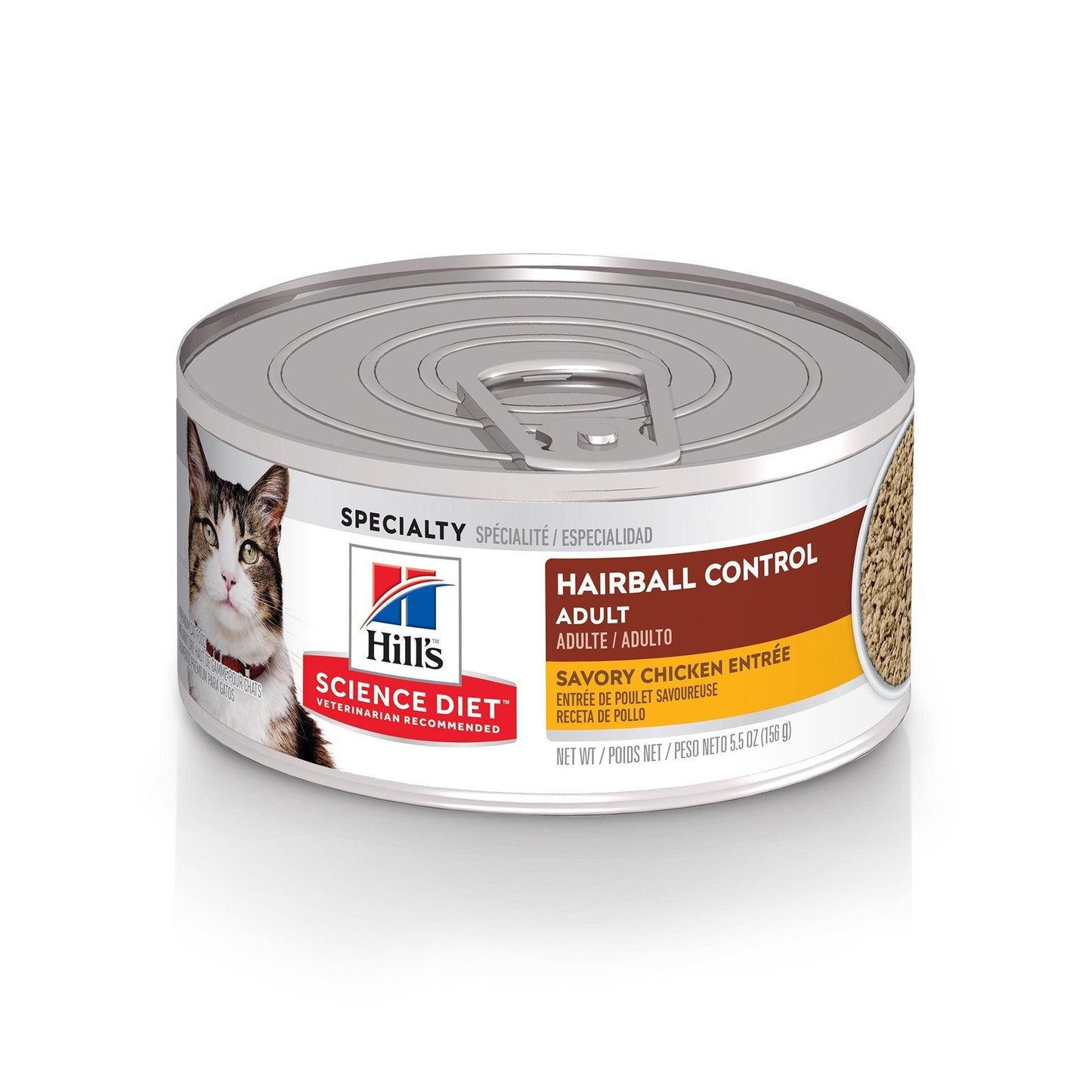 Hill's Science Diet Canned Cat Food Hairball Control Chicken - 156g - Canned Cat Food - Hill's Science Diet - PetMax Canada