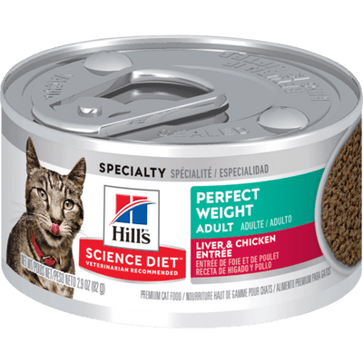 Hill's Science Diet Canned Cat Food Perfect Weight Liver & Chicken - 82g - Canned Cat Food - Hill's Science Diet - PetMax Canada