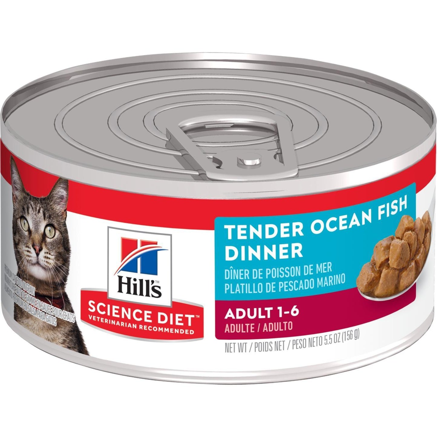 Hill's Science Diet Canned Cat Food Tender Dinners Ocean Fish - 156g - Canned Cat Food - Hill's Science Diet - PetMax Canada