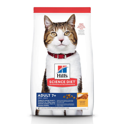 Hill's Science Diet Dry Cat Food, Adult 7+ for Senior Cats, Chicken Recipe - 1.81 Kg - Cat Food - Hill's Science Diet - PetMax Canada