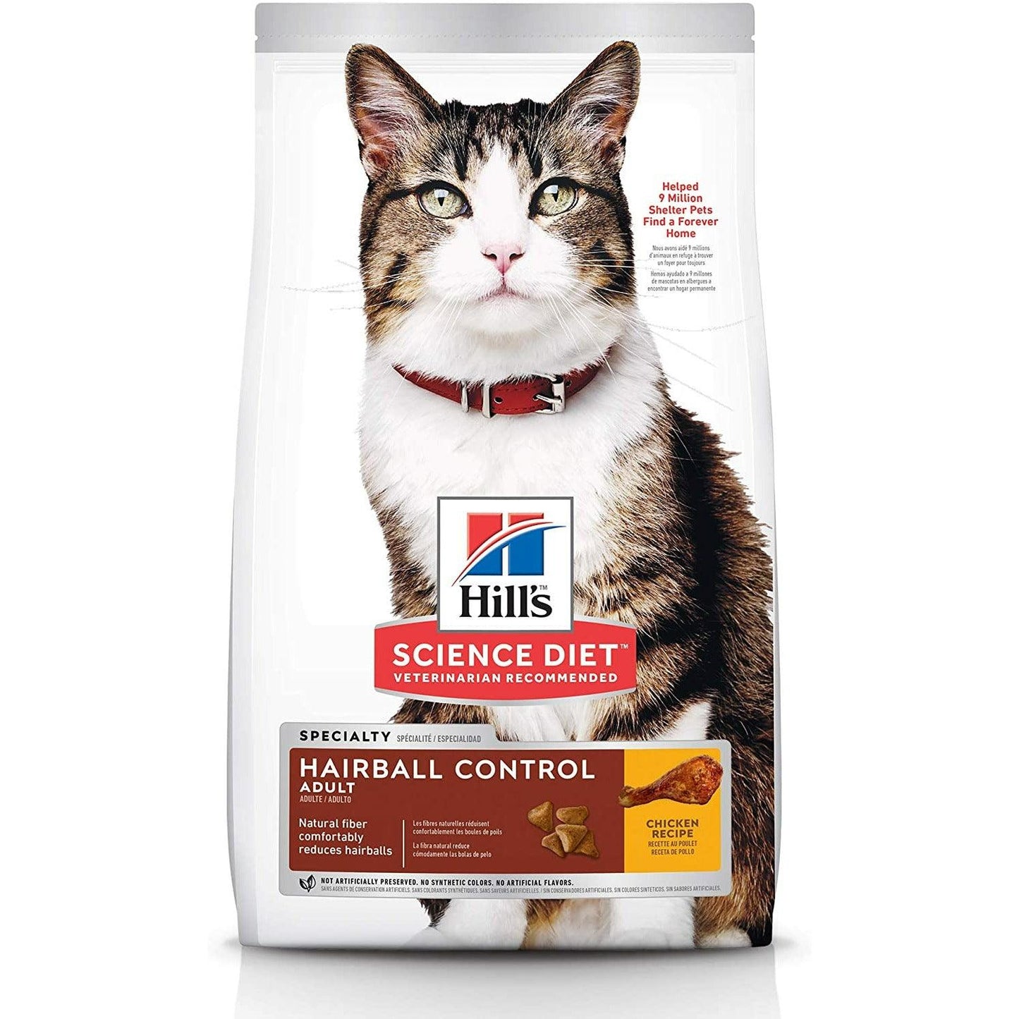 Hill's Science Diet Dry Cat Food, Adult, Hairball Control, Chicken Recipe - 1.59 Kg - Cat Food - Hill's Science Diet - PetMax Canada