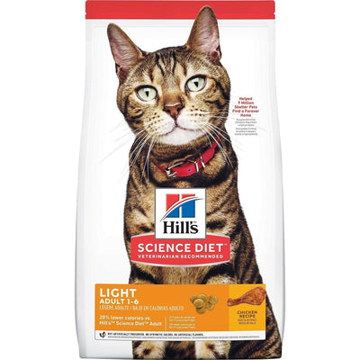 Hill's Science Diet Dry Cat Food, Adult, Light for Healthy Weight & Weight Management, Chicken Recipe - 1.81 Kg - Cat Food - Hill's Science Diet - PetMax Canada