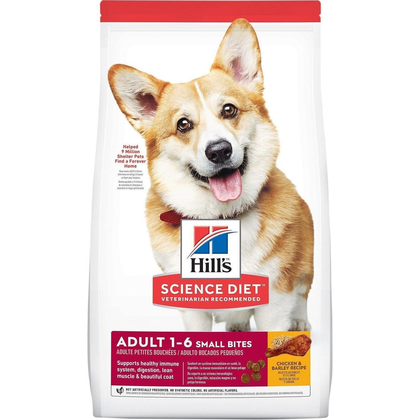 Hill's Science Diet Dry Dog Food Adult Small Bites Chicken & Barley Recipe - 2.27 Kg - Dog Food - Hill's Science Diet - PetMax Canada