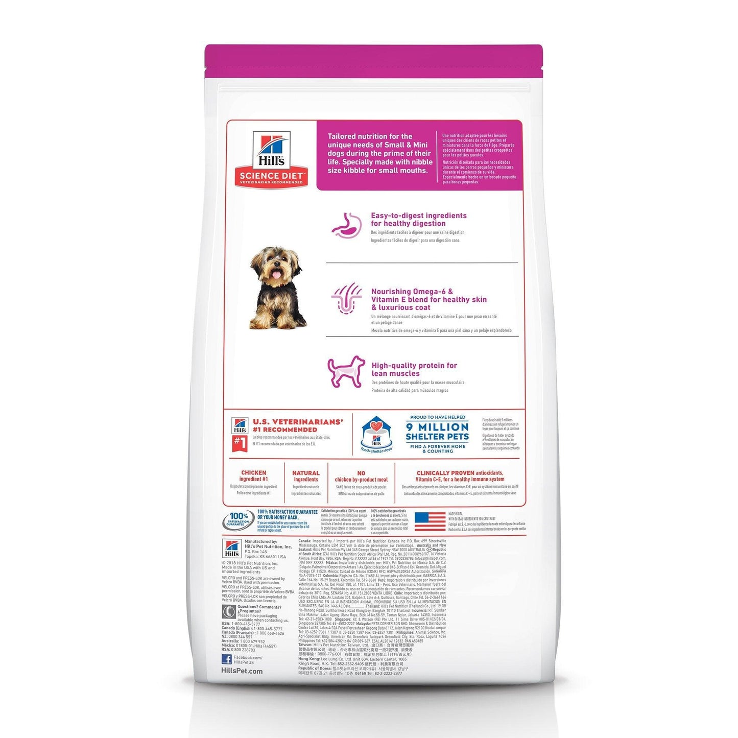 Hill's Science Diet Dry Dog Food Adult Small Paws for Small Breed Dogs - 2.04 Kg - Dog Food - Hill's Science Diet - PetMax Canada