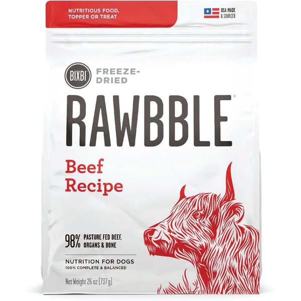 Bixbi Rawbble Beef Recipe Grain Free Freeze Dried Dog Food PetMax