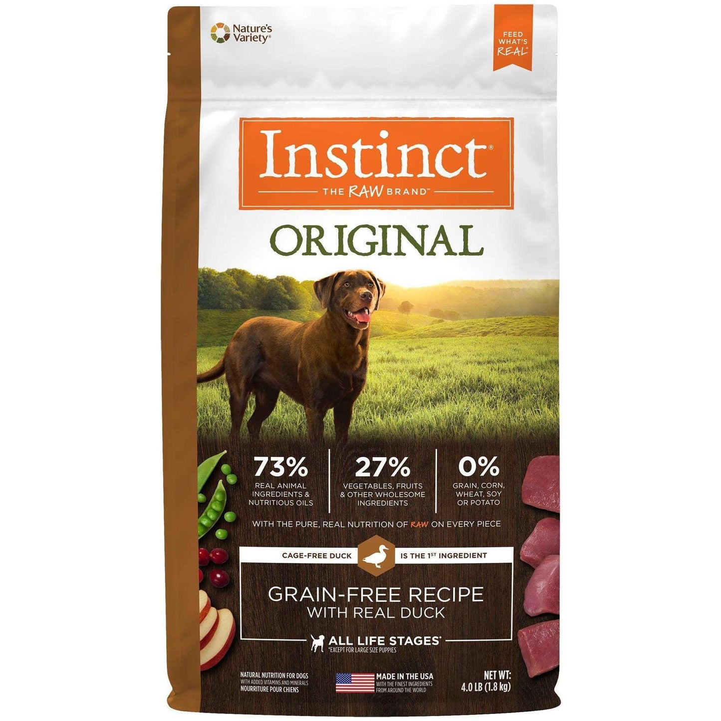 Instinct Original Dog Food Grain Free Duck - 2 Kg - Dog Food - Instinct - PetMax Canada