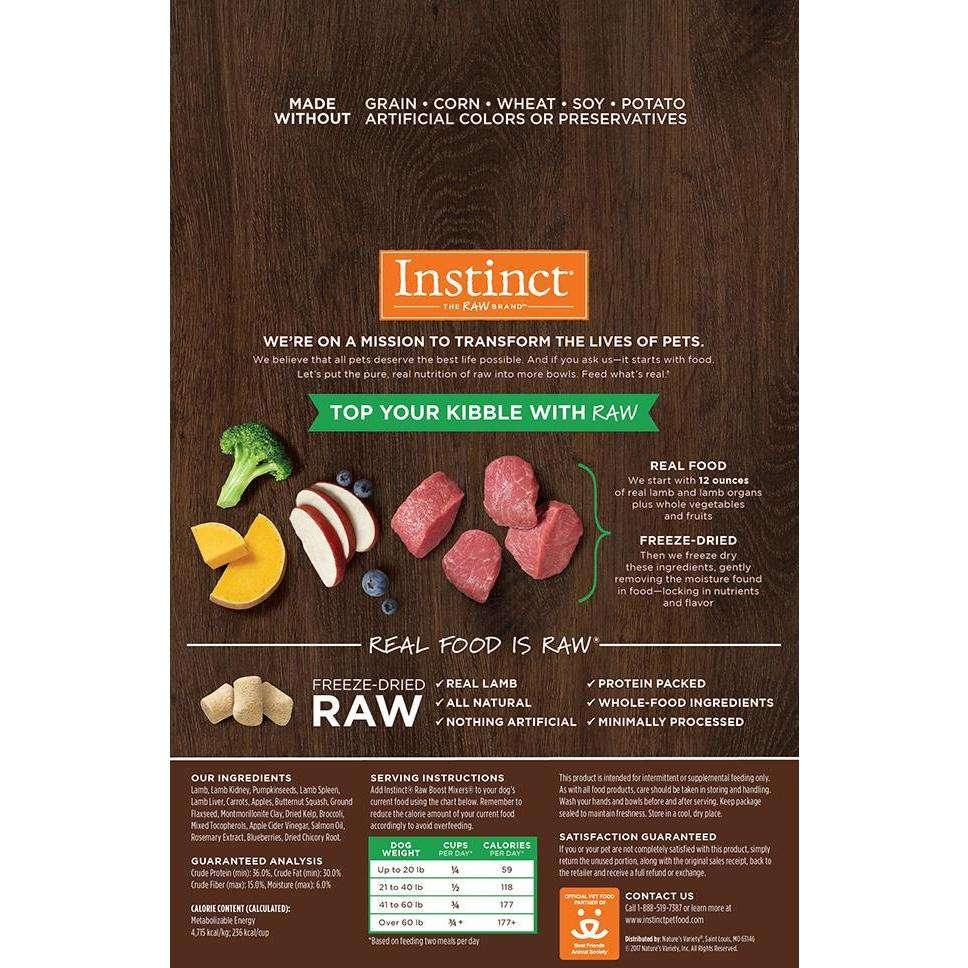 Instinct Raw Boost Freeze Dried Mixers Lamb - 156g - Dog Food - Instinct - PetMax Canada