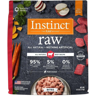 Instinct Raw Dog Food Frozen Beef Bites - 227g - Raw Dog Food - Instinct - PetMax Canada