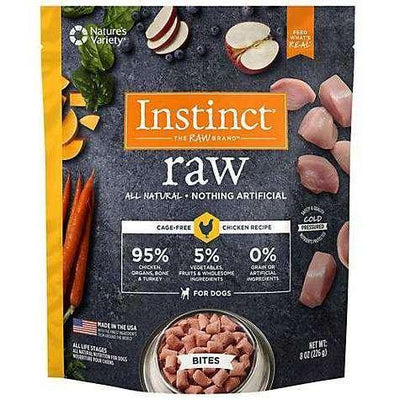 Instinct Raw Dog Food Frozen Chicken Bites - 227g - Raw Dog Food - Instinct - PetMax Canada