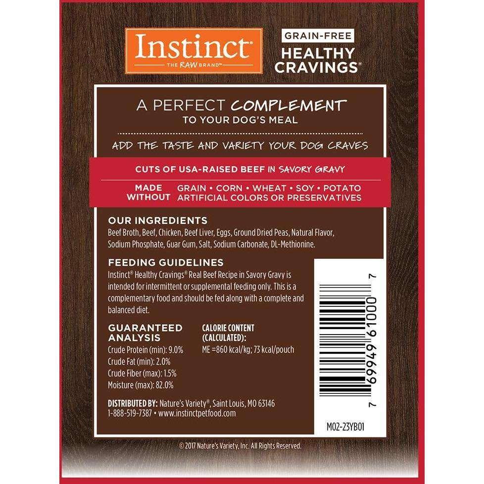 Instinct Wet Dog Food Healthy Cravings Pouches Tender Beef - 85g - Canned Dog Food - Instinct - PetMax Canada