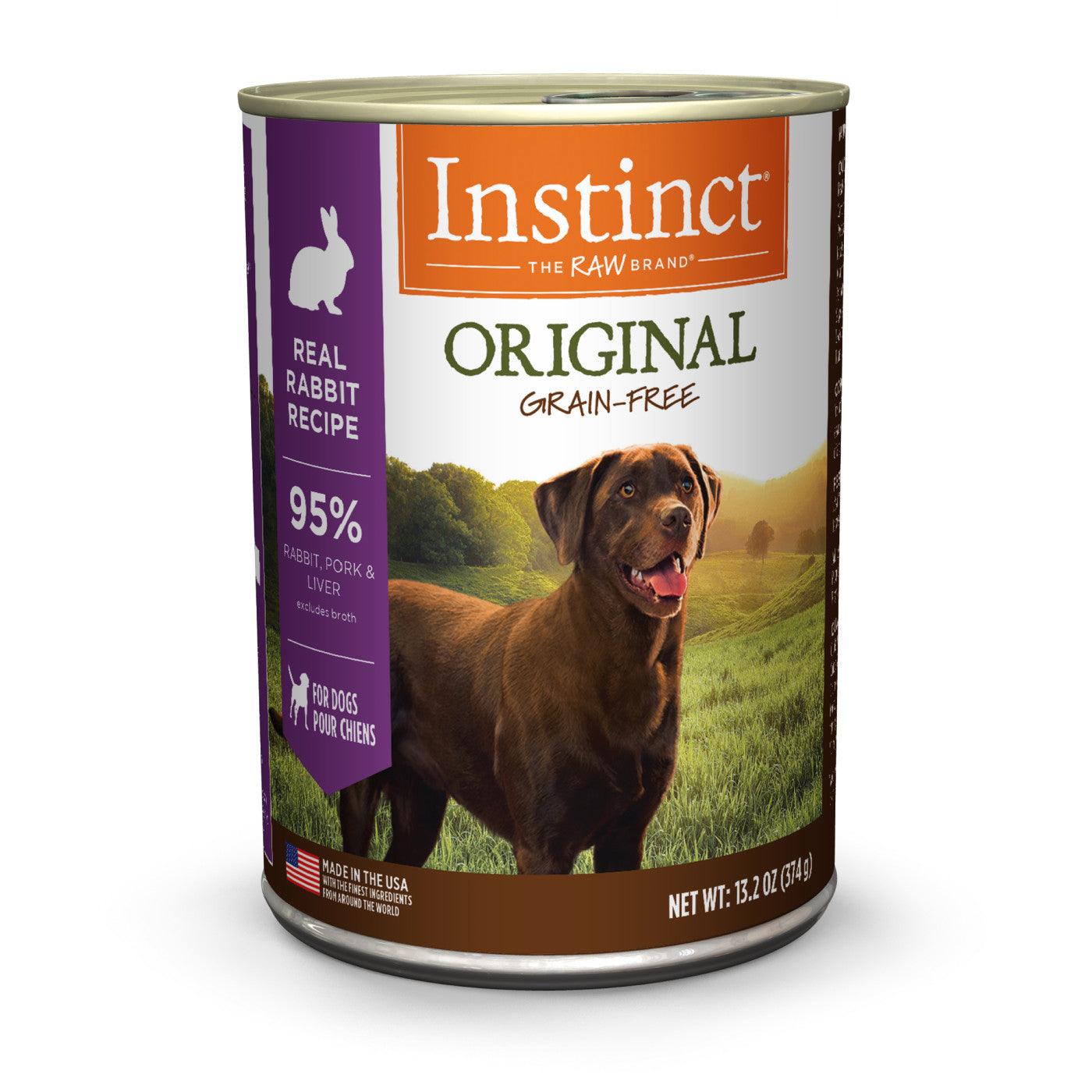 Instinct Wet Dog Food Original Real Rabbit Recipe - 374g - Canned Dog Food - Instinct - PetMax Canada