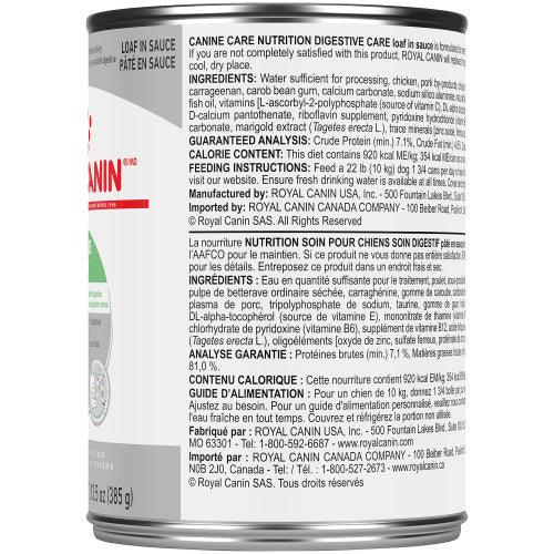 Digestive care canned outlet dog food