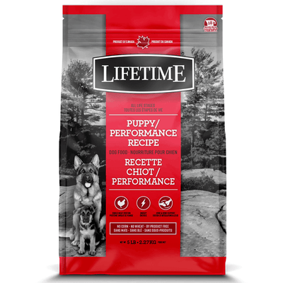 Lifetime All Life Stages Dog Food Puppy & Performance - 2.27 Kg - Dog Food - Lifetime - PetMax Canada