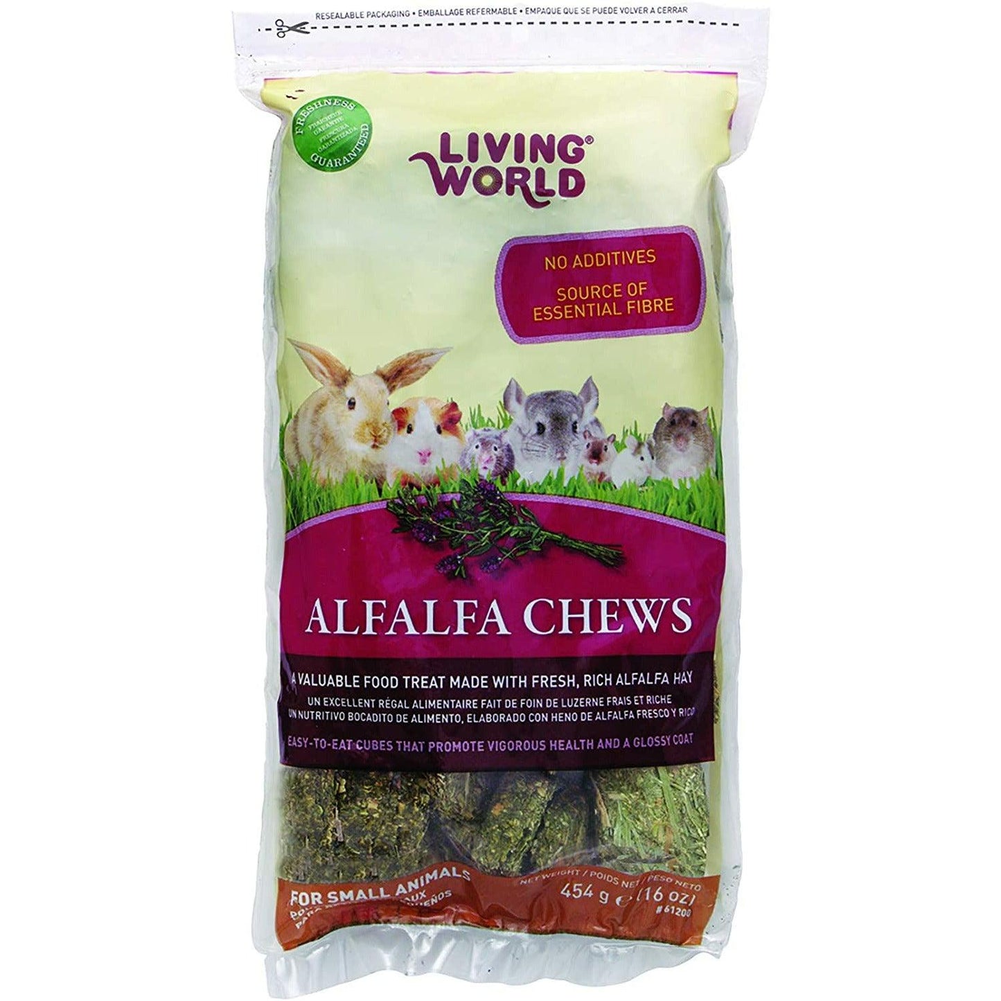 Living World Alfalfa Chews - 454g - Small Animal Chew Products - Living World - PetMax Canada