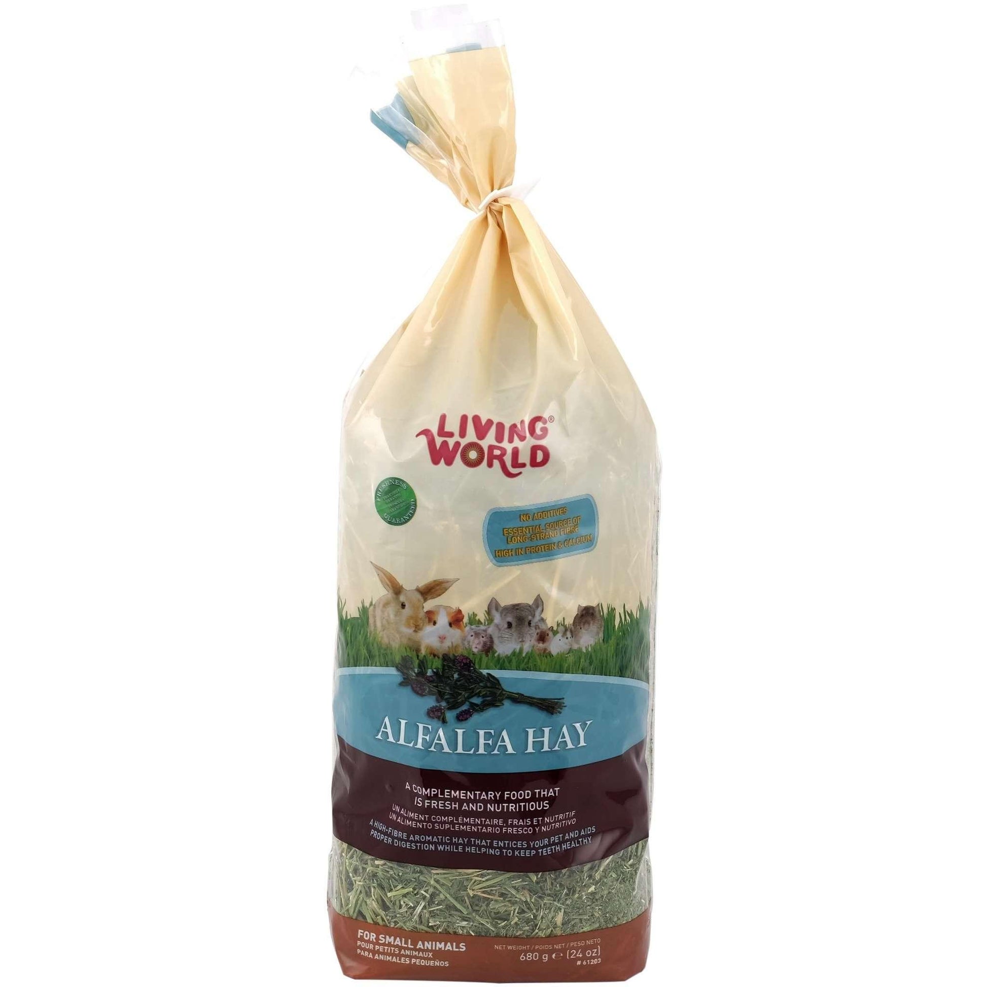 Living World Alfalfa Hay - 680g - Small Animal Food Dry - Living World - PetMax Canada