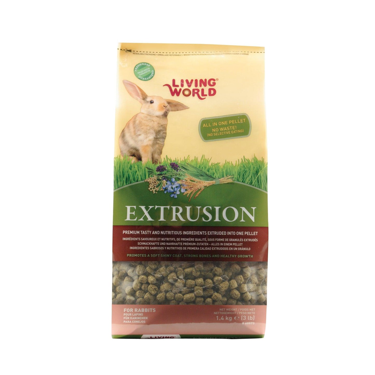 Living World Extrusion Diet For Rabbits - 1.4 Kg - Small Animal Food Dry - Living World - PetMax Canada