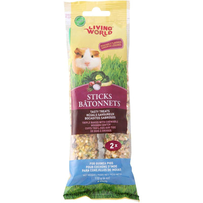 Living World Guinea Pig Stick Vegetable Flavour - 112g - Small Animal Food Treats - Living World - PetMax Canada