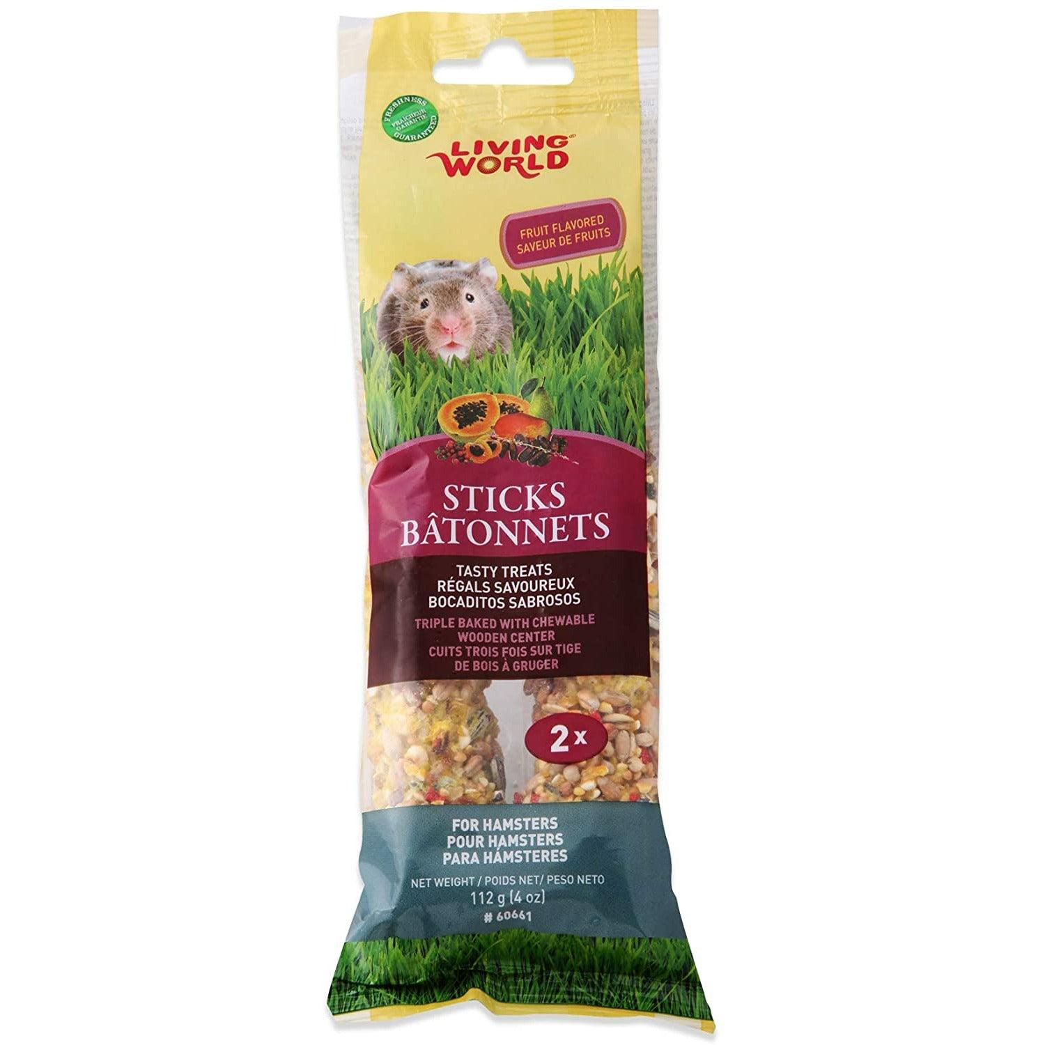 Living World Hamster Stick Fruit Flavour - 112g - Small Animal Food Treats - Living World - PetMax Canada