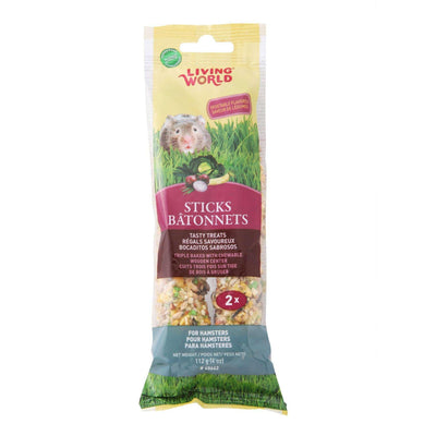 Living World Hamster Stick Vegetable Flavour - 112g - Small Animal Food Treats - Living World - PetMax Canada