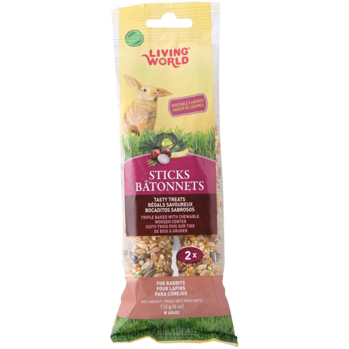 Living World Rabbit Stick Fruit Flavour - 112g - Small Animal Food Treats - Living World - PetMax Canada