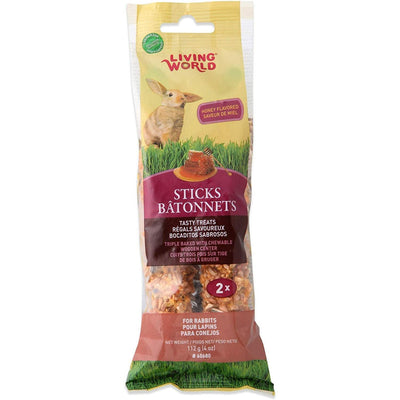 Living World Rabbit Stick Honey Flavour - 112g - Small Animal Food Treats - Living World - PetMax Canada