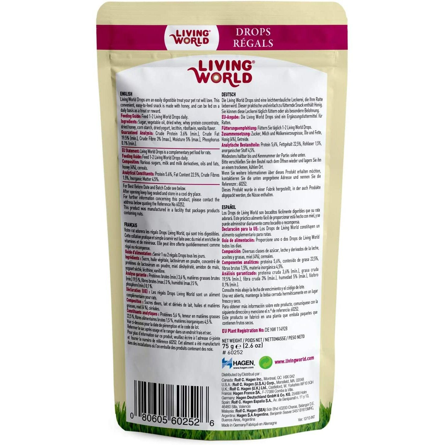 Living World Rabbit Treat Carrot Flavour - 75g - Small Animal Food Treats - Living World - PetMax Canada