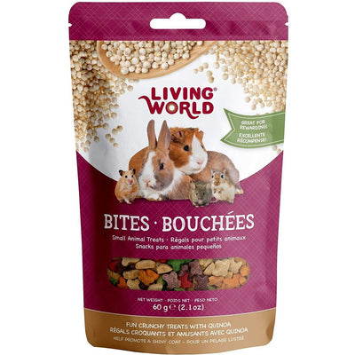 Living World Small Animal Bites With Quinoa - 60g - Small Animal Food Treats - Living World - PetMax Canada