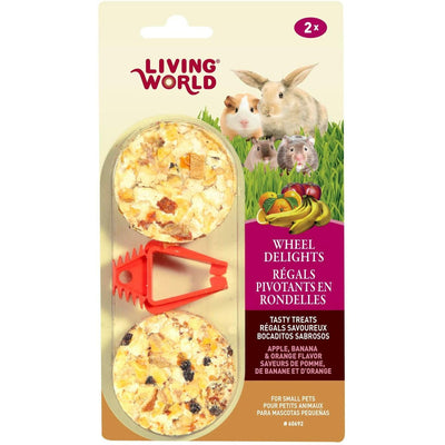 Living World Wheel Delights Apple, Banana & Orange - 2 Pack - Small Animal Food Treats - Living World - PetMax Canada