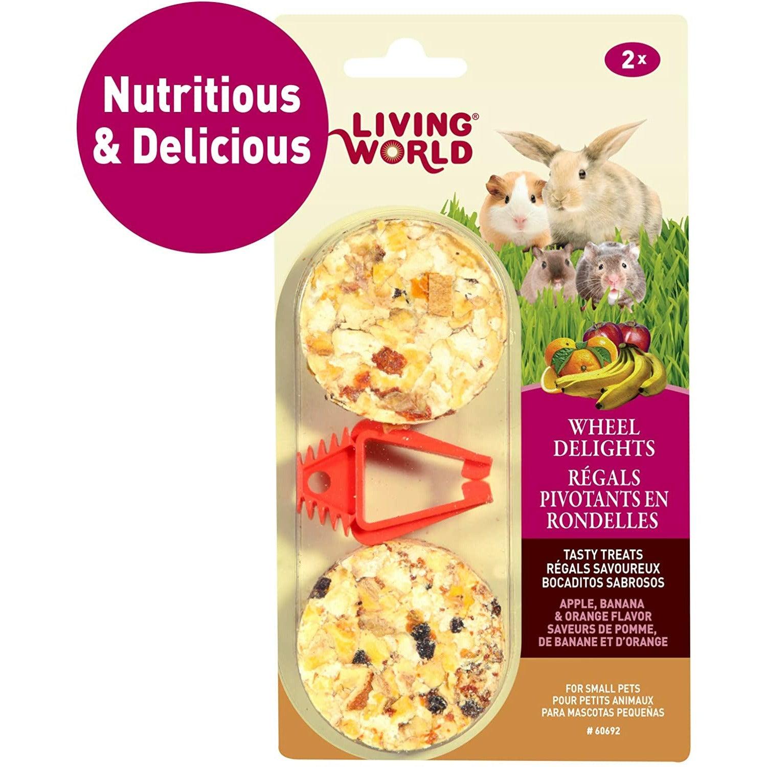 Living World Wheel Delights Apple, Banana & Orange - 2 Pack - Small Animal Food Treats - Living World - PetMax Canada