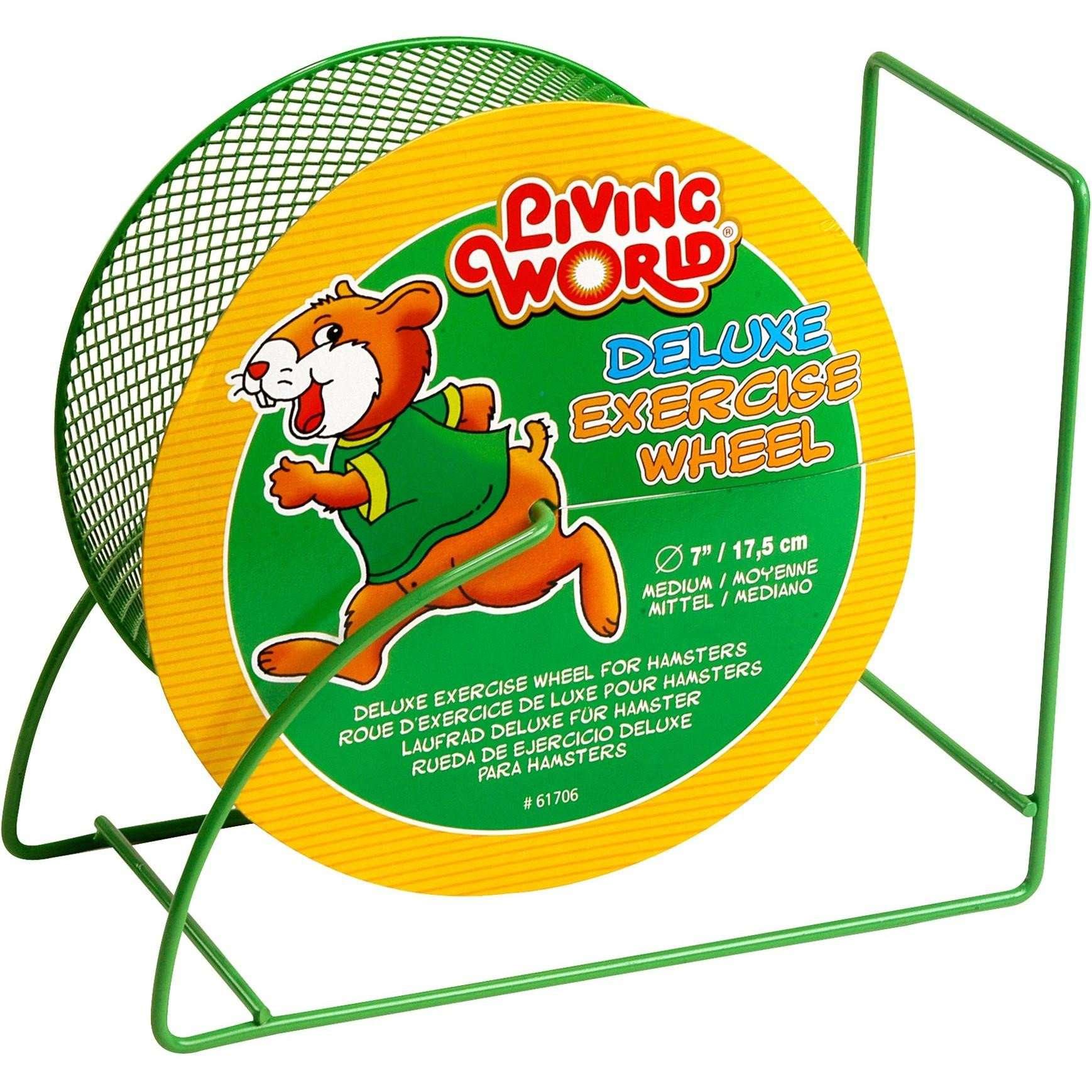 Living World Wire Mesh Hamster Wheel - 7" - Small Animal Toys - Living World - PetMax Canada