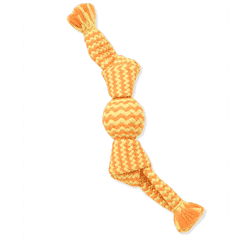 Mammoth Candy Wrap With Ball In Middle - 12 inches - Dog Toys - Mammoth Rope Bones - PetMax Canada