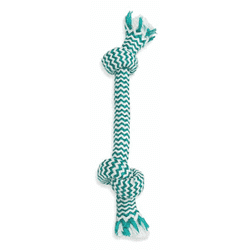 Mammoth Fresh Mint Double Knot Rope Bone - Medium - 12 inches - Dog Toys - Mammoth Rope Bones - PetMax Canada