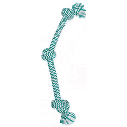 Mammoth Fresh Mint Triple Knot Rope Bone - Large - 25 inches - Dog Toys - Mammoth Rope Bones - PetMax Canada