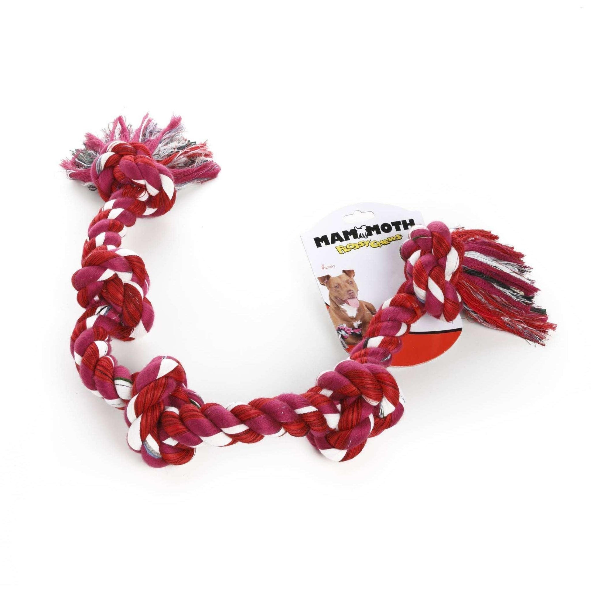 Mammoth Rope Bone 5 Knot Tug - X-Large - Dog Toys - Mammoth Rope Bones - PetMax Canada