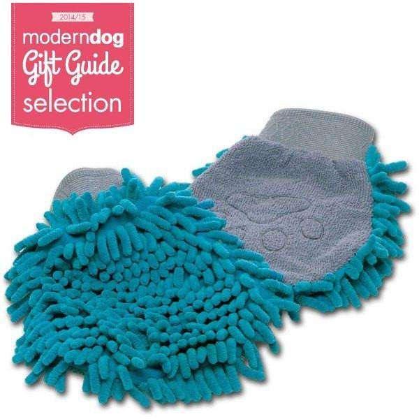 Messy Mutts Chenille Groom Mitt - Blue - Dog Grooming Products - Messy Mutt - PetMax Canada