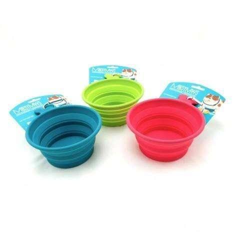 Messy Mutts Silicone Collapsible Bowl - Medium / Blue - Silicone - Messy Mutt - PetMax Canada