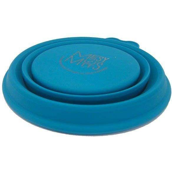 Messy Mutts Silicone Collapsible Bowl - Medium / Blue - Silicone - Messy Mutt - PetMax Canada