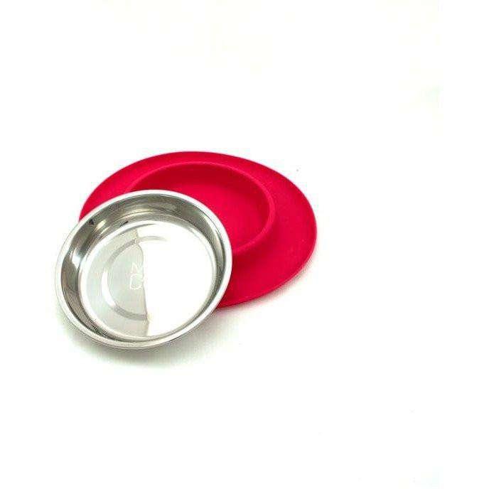 Messy Mutts Silicone Feeder With Stainless Steel Bowl - Medium / Red - Stainless Steel - Messy Mutt - PetMax Canada