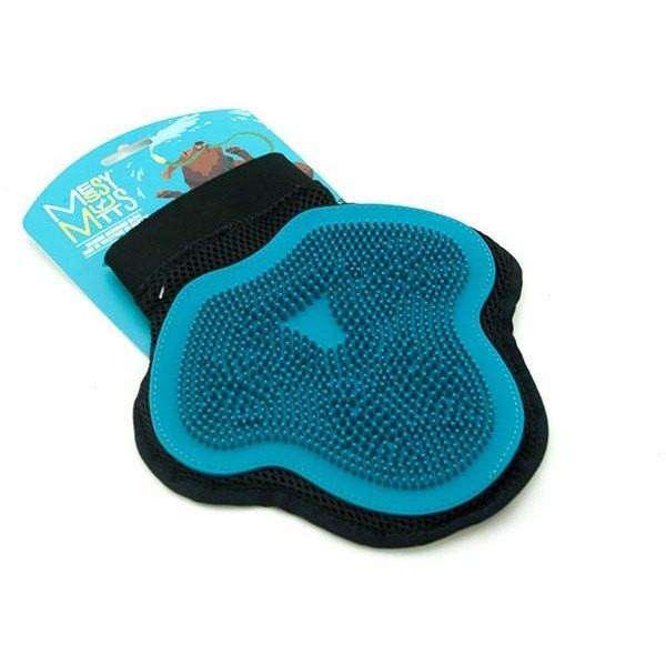 Messy Mutts Silicone Groom Glove - Blue - Dog Grooming Products - Messy Mutt - PetMax Canada