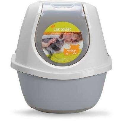 Moderna Smart Cat Hooded Litter Pan Warm Grey - Grey - Cat Litter Pans - Moderna - PetMax Canada