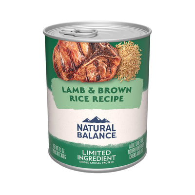 Natural Balance Canned Dog Food Lamb & Brown Rice - 369g - Canned Dog Food - Natural Balance - PetMax Canada