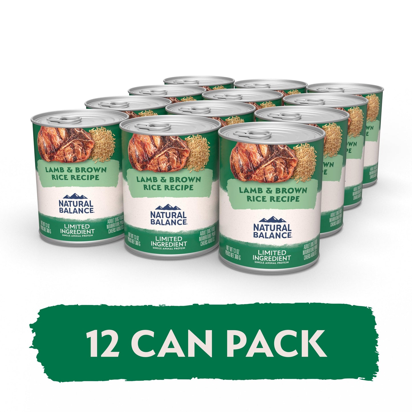 Natural Balance Canned Dog Food Lamb & Brown Rice - 369g - Canned Dog Food - Natural Balance - PetMax Canada