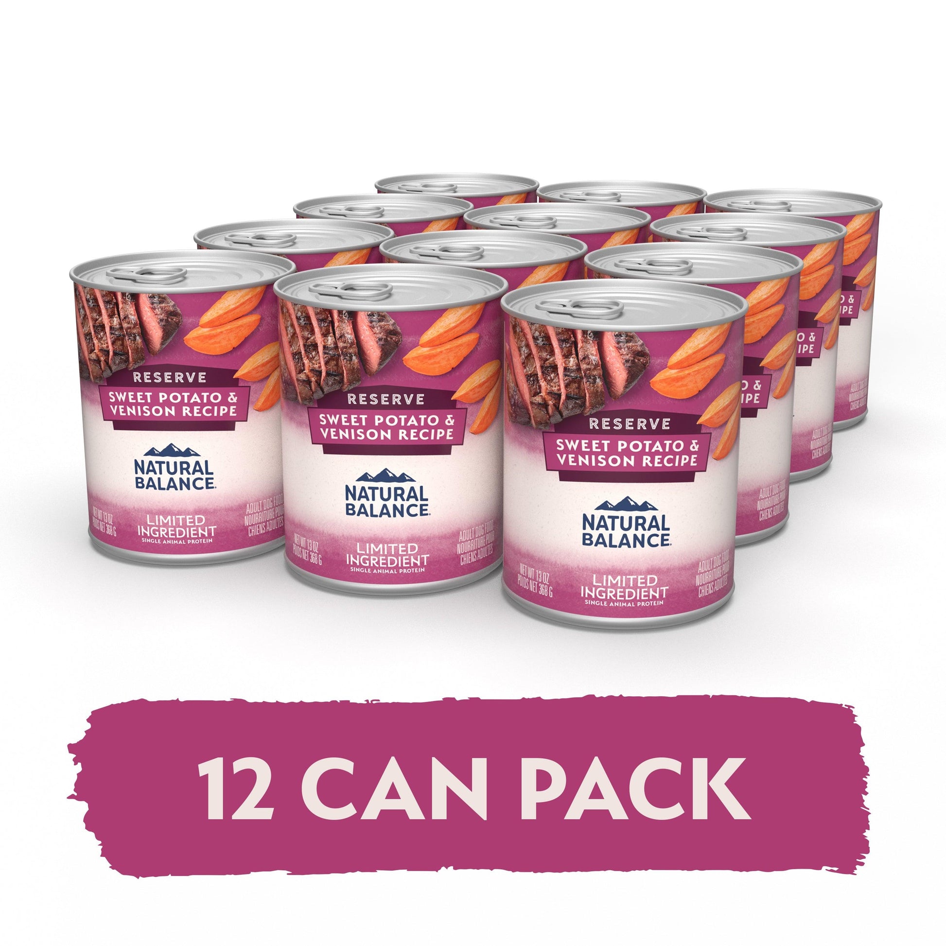 Natural Balance Canned Dog Sweet Potato & Venison - 369g - Canned Dog Food - Natural Balance - PetMax Canada