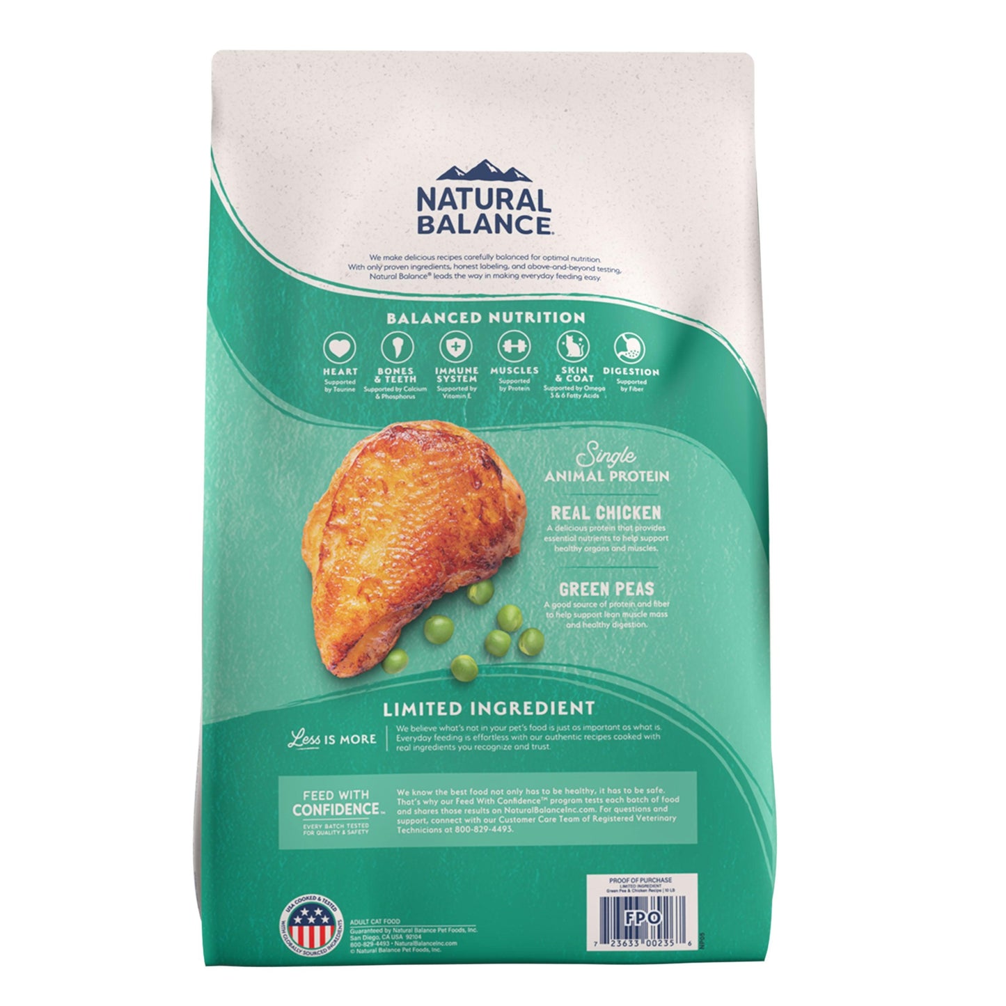 Natural Balance L.I.D. Cat Food Chicken & Green Pea Recipe - 1.8 Kg - Cat Food - Natural Balance - PetMax Canada