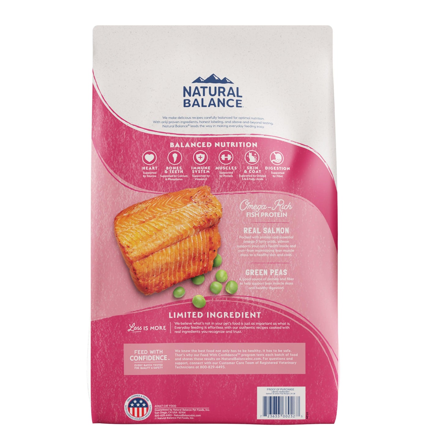 Natural Balance L.I.D. Cat Food Salmon & Green Pea Recipe - 2.2 Kg - Cat Food - Natural Balance - PetMax Canada