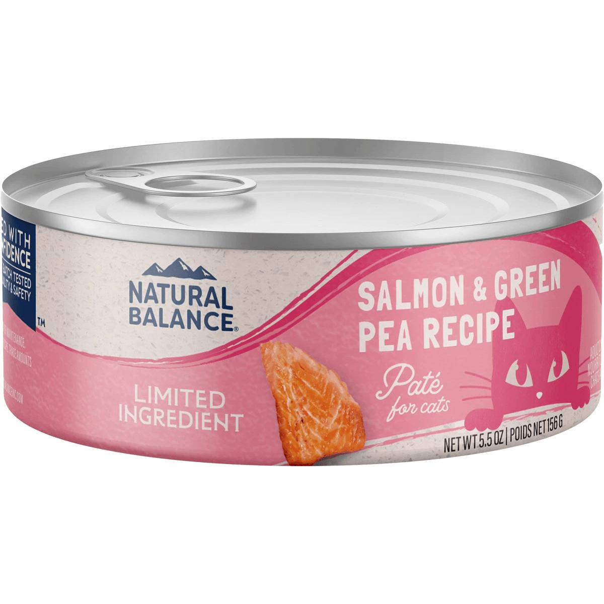 Natural Balance L.I.D. Limited Ingredient Diets Salmon & Green Pea Formula Grain-Free Canned Cat Food - 156g - Canned Cat Food - Natural Balance - PetMax Canada