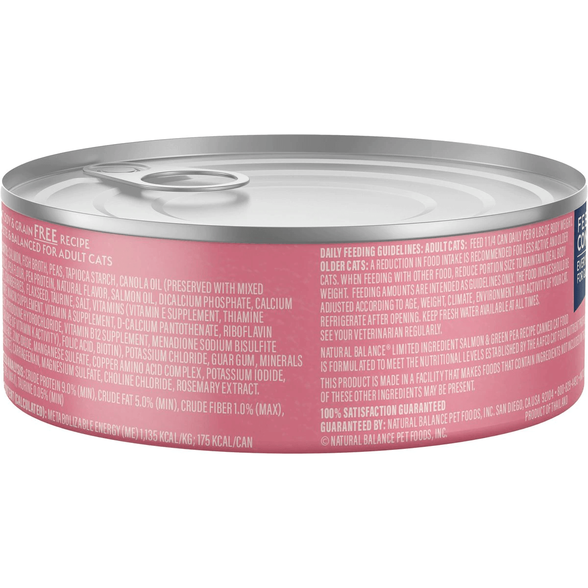 Natural Balance L.I.D. Limited Ingredient Diets Salmon & Green Pea Formula Grain-Free Canned Cat Food - 156g - Canned Cat Food - Natural Balance - PetMax Canada