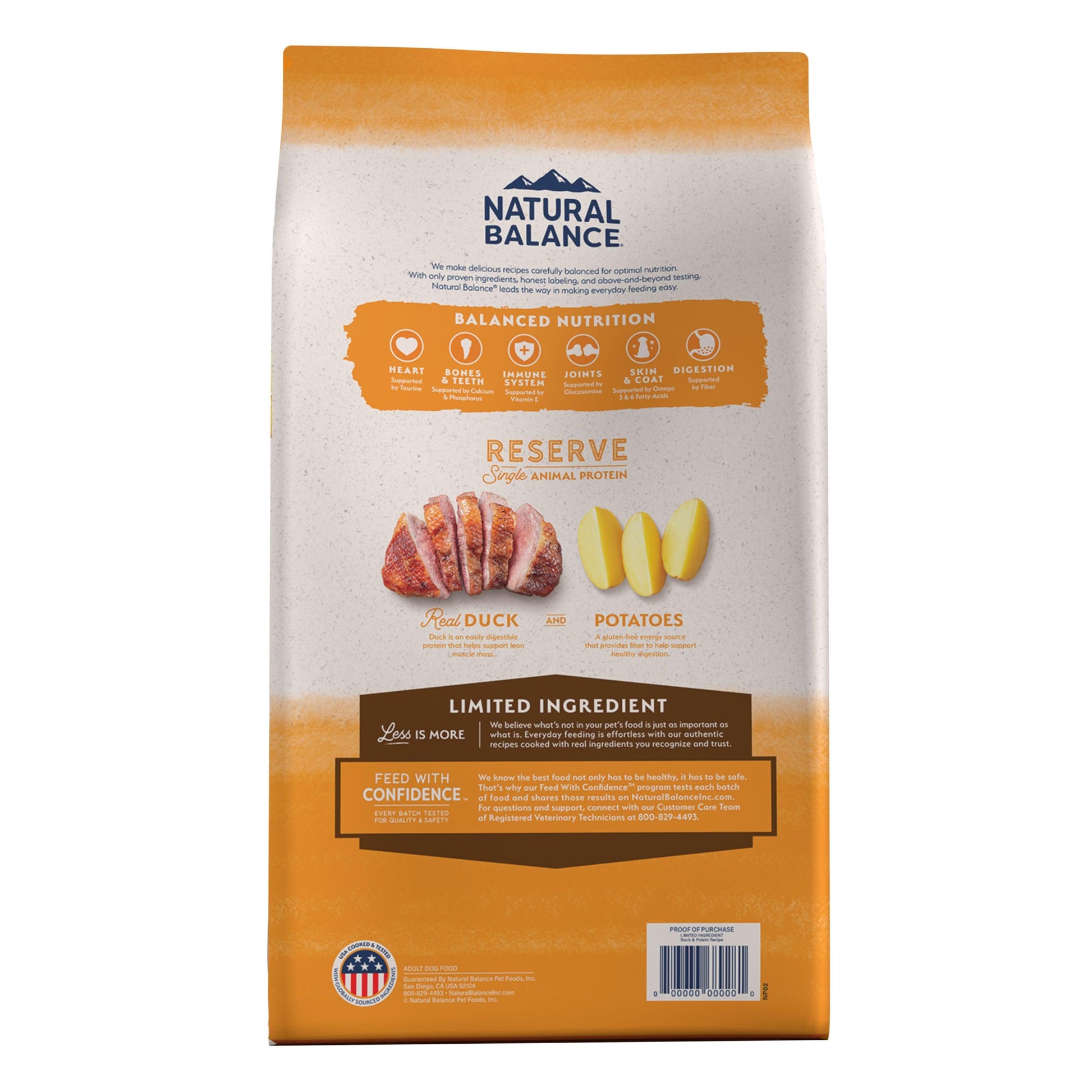 Natural Balance Limited Ingredient Diet Grain Free Duck and Potato Dog Food - 5.45 Kg - Dog Food - Natural Balance - PetMax Canada